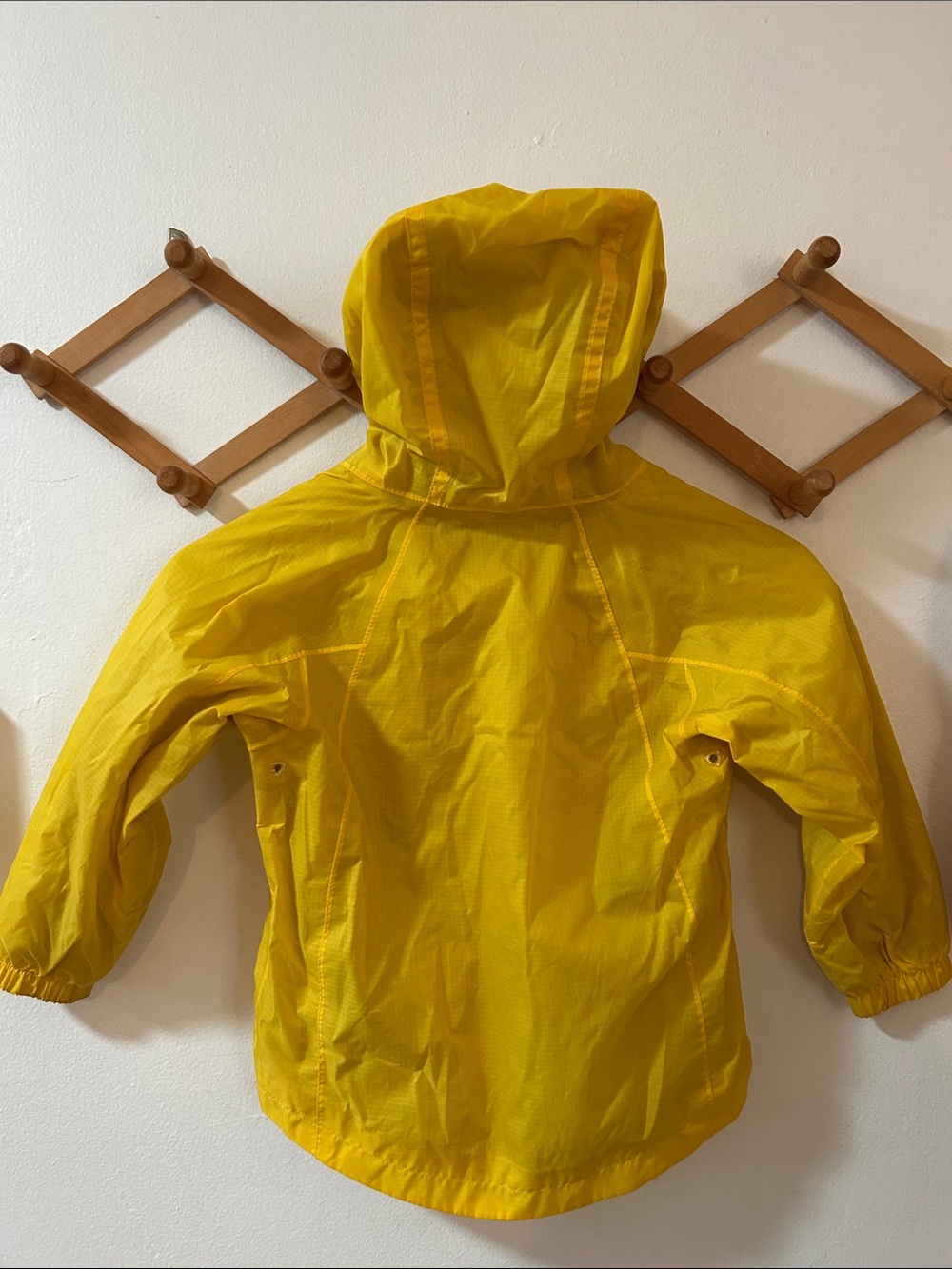 L.L. Bean Kids' Bright Yellow Hooded Raincoat - Picture 5 of 5